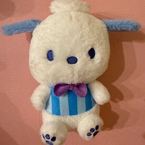 Cute Plush Toy with Blue and Purple Accents